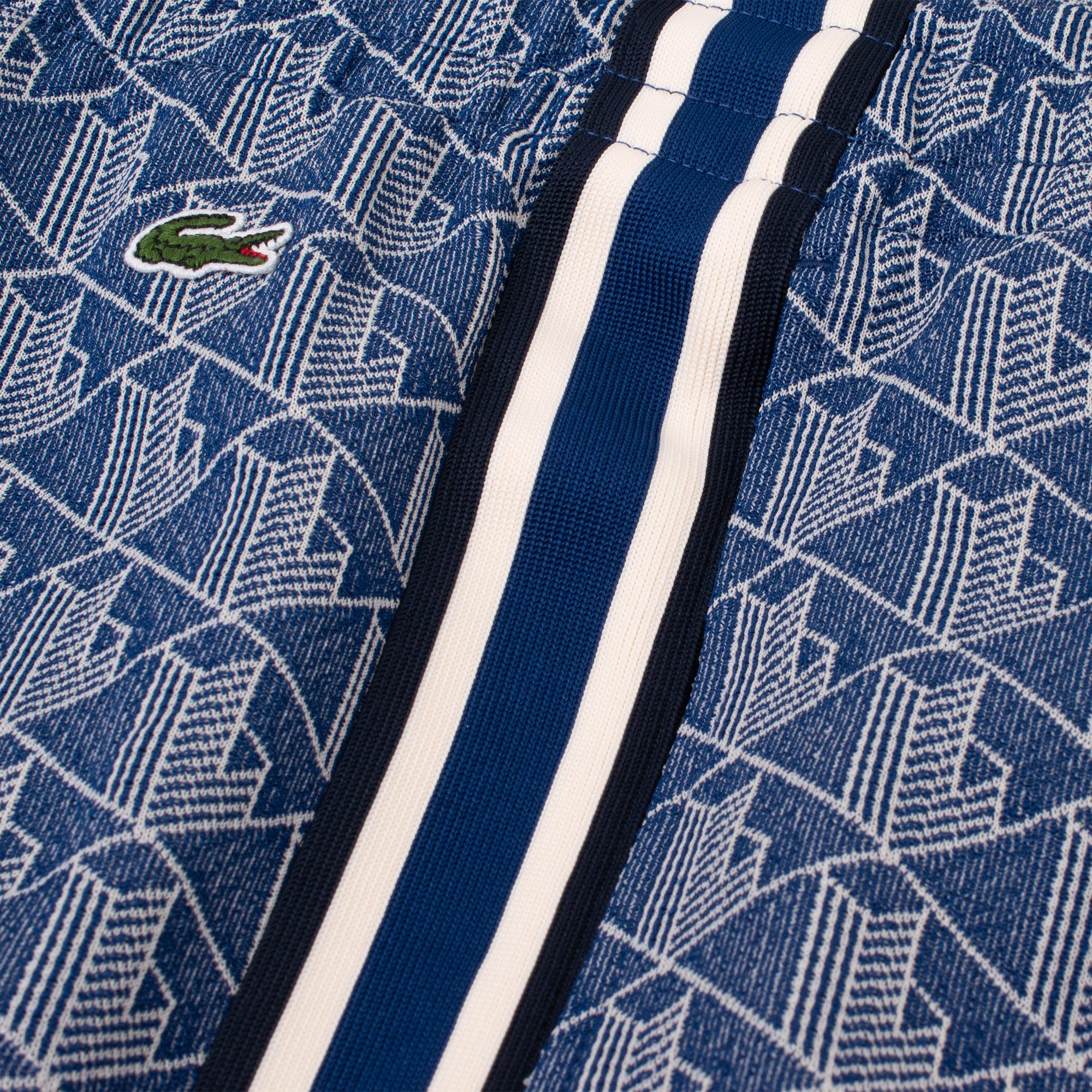 Ladies Lacoste Monogram Trackpants Navy/White
